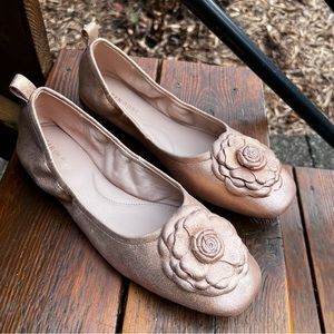 TARYN ROSE ROSALYN LEATHER BALLET FLAT SIZE  8.5
